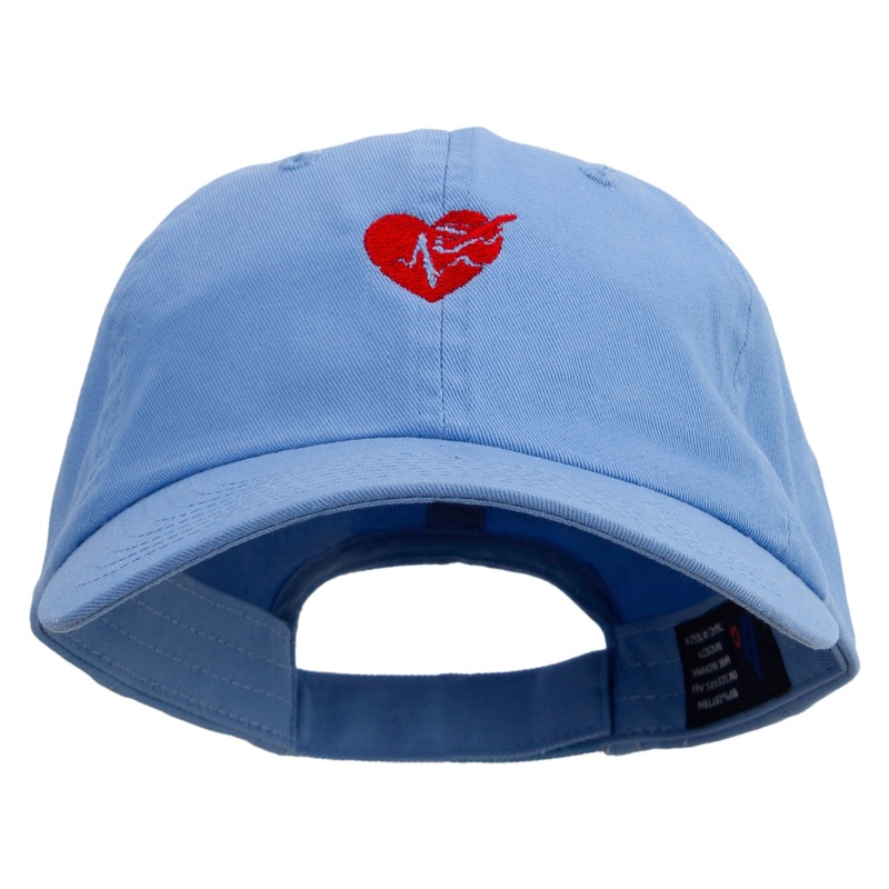 Love Live Travel Embroidered Low Profile Dyed Cotton Twill Cap Sky Blue One Size