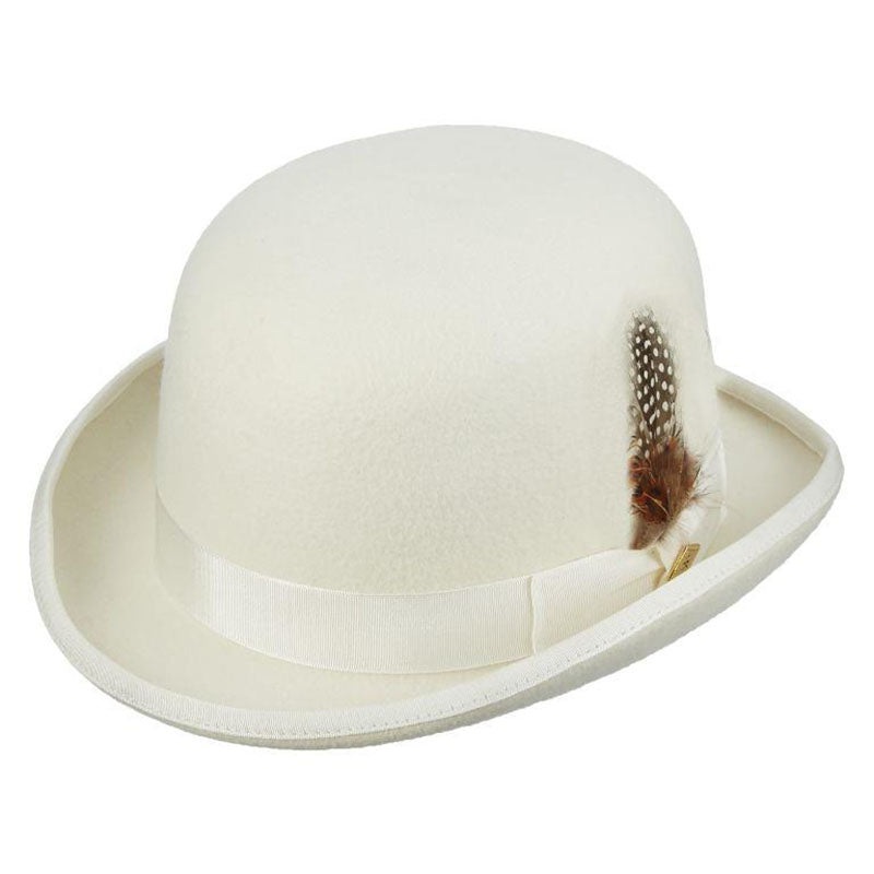 Monroe Wool Felt Derby Hat – Stacy Adams Hats Ivory Medium (22.25″)