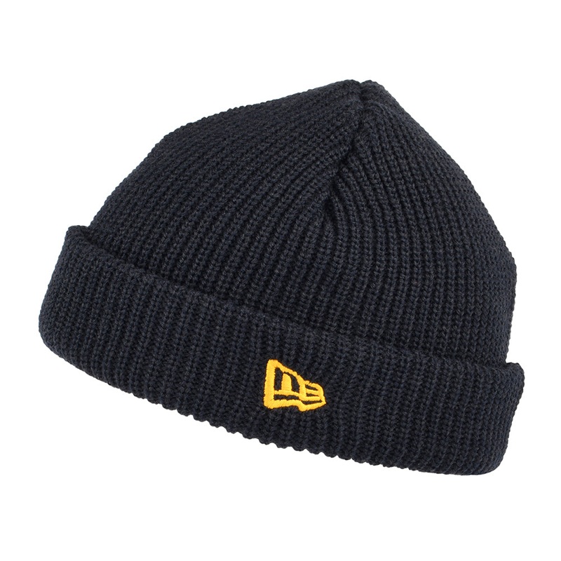 New Era Ribbed Short Cuff Beanie Hat – Navy Blue 1-Size