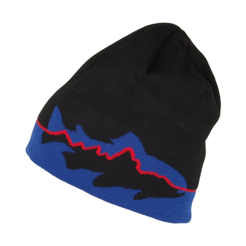 Patagonia Hats Fitz Trout Recycled Beanie Hat – Black 1-Size