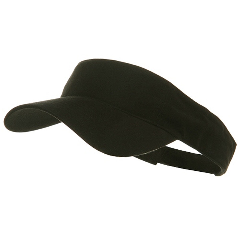 PET SPUN Fabric Sports Visor Black One Size