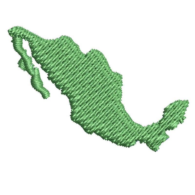 Simple Map of Mexico Logo Simple Map of Mexico Logo One Size