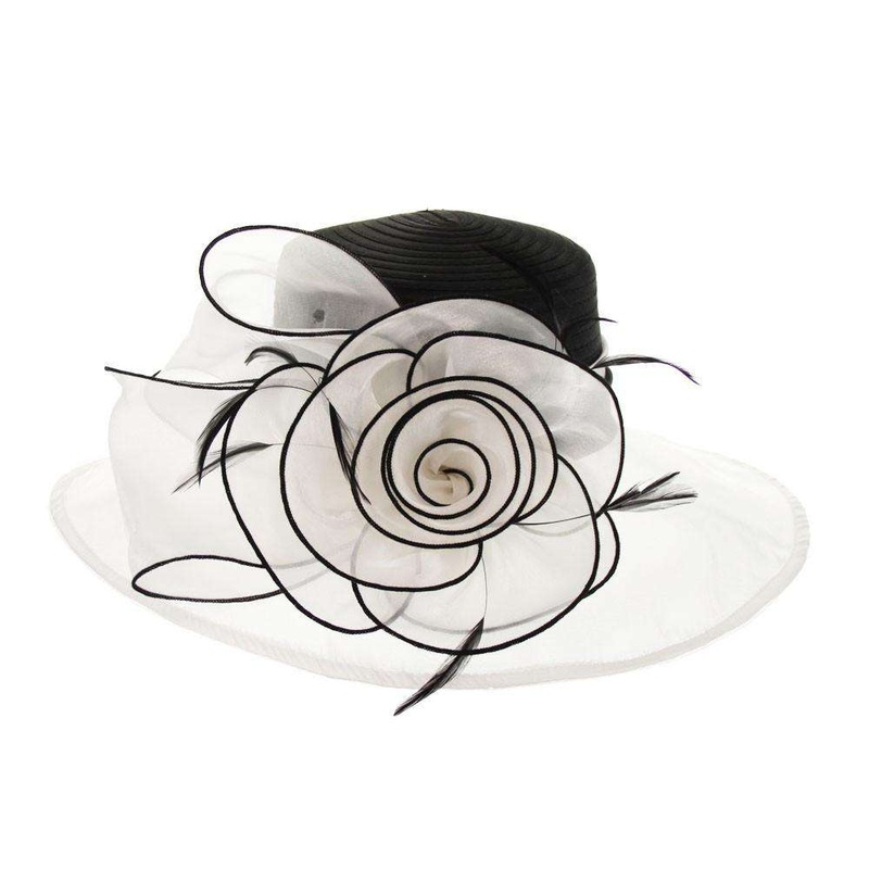 Two Tone Kentucky Derby Hat White