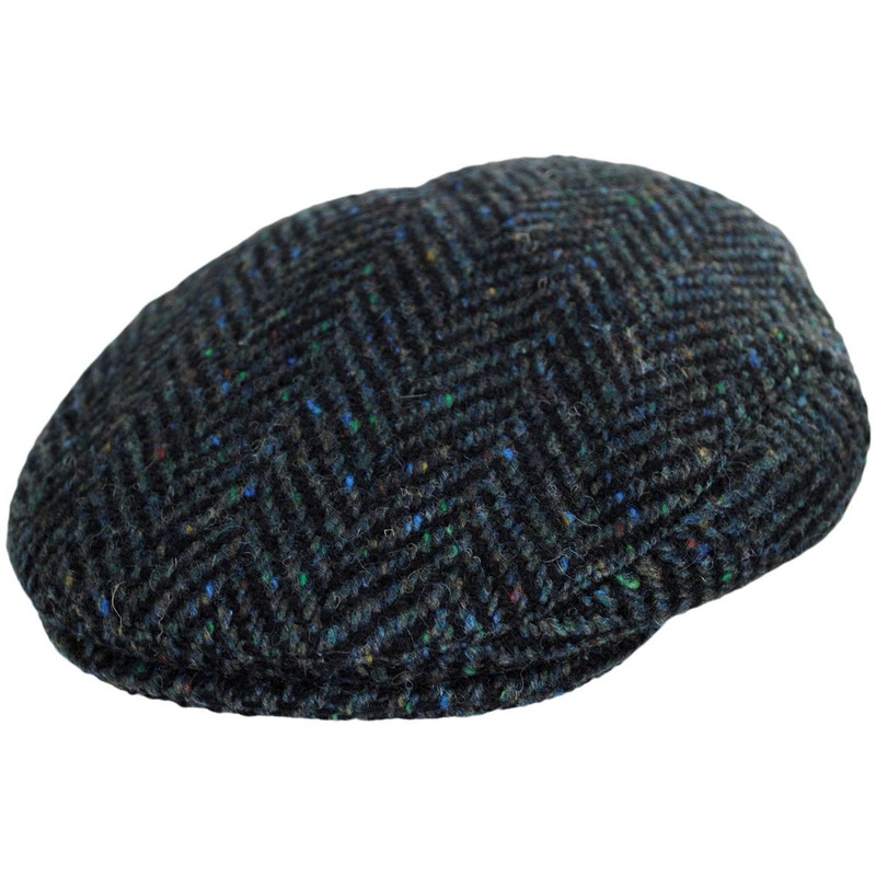 Wholesale Stravalley Donegal Tweed Wool Ivy Cap B2B Pre-Pack BLUE 1S-3M-4L-3XL-1XXL