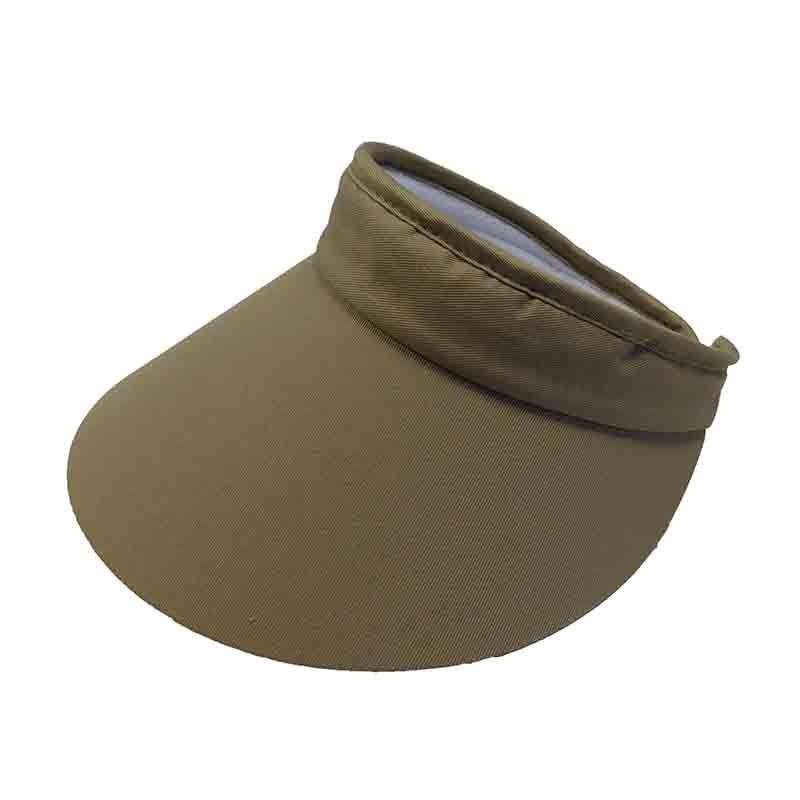 Wide Brim Cotton Clip-On Sun Visor – MG – 4″ Peak Black
