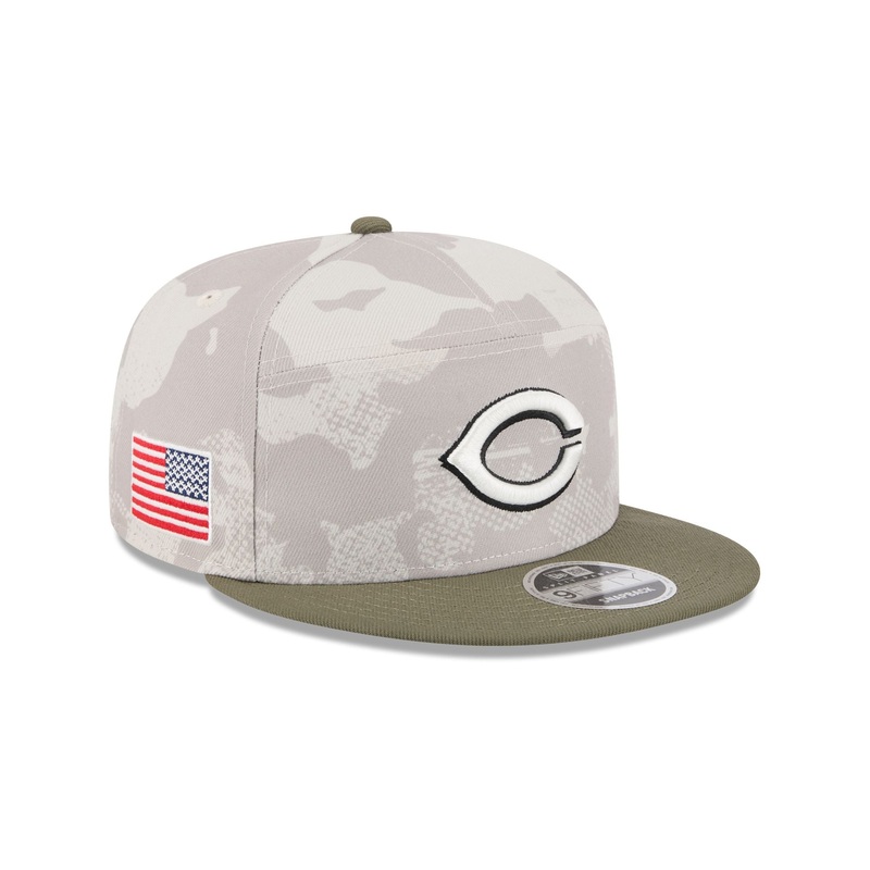 Cincinnati Reds Armed Forces Day 2025 Split Panel 9FIFTY Snapback Hat One Size