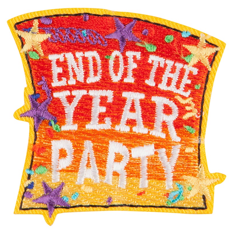 End of the Year Party Patch Yellow One Size