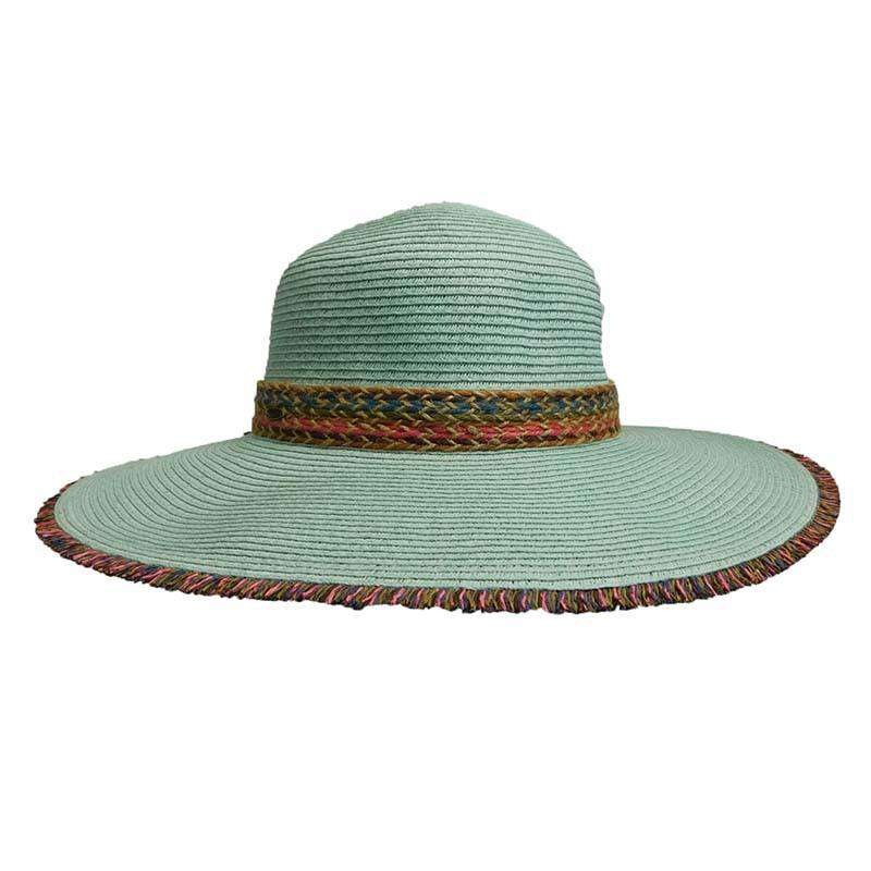 Frayed Trim Sun Hat Mint