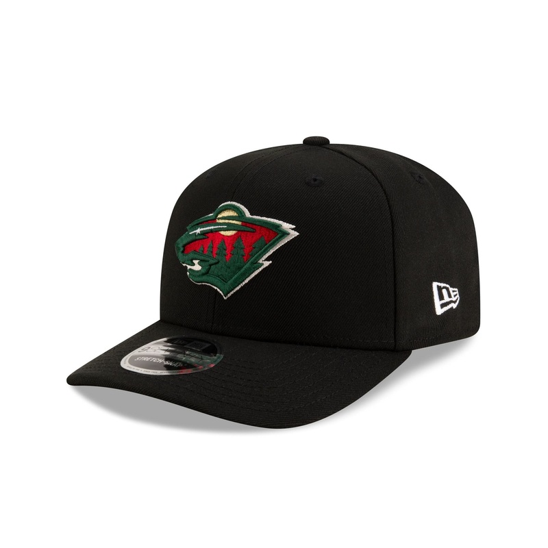 Minnesota Wild Black 9SEVENTY Stretch-Snap Hat One Size