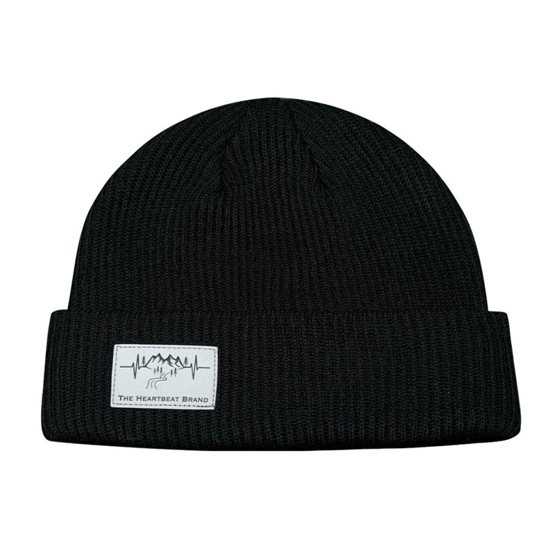 Mountains Beanie – Cuffed – Black