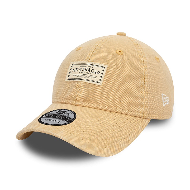 New Era 9TWENTY Cotton Baseball Cap – NE Canvas – Oatmeal Adjustable