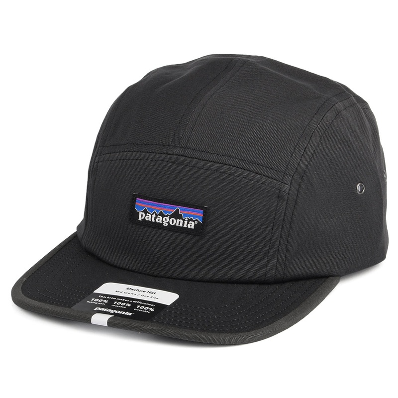 Patagonia Hats P-6 Label Maclure Organic Cotton 5 Panel Cap – Black Adjustable