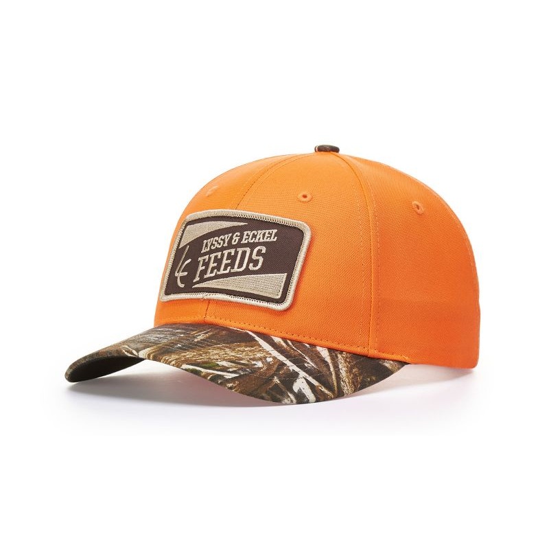 Richardson 883 – Blaze Crown with Camo Visor Hat Blaze Orange/Realtree Timber