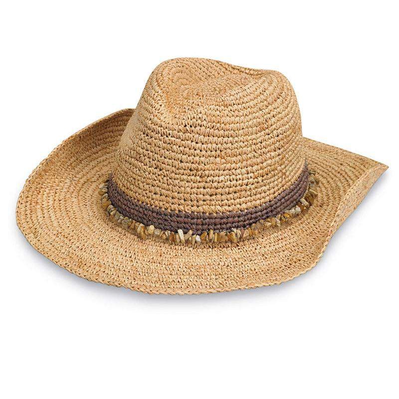 Tahiti Cowboy Raffia Hat – Wallaroo Hats Taupe M/L (58 cm)