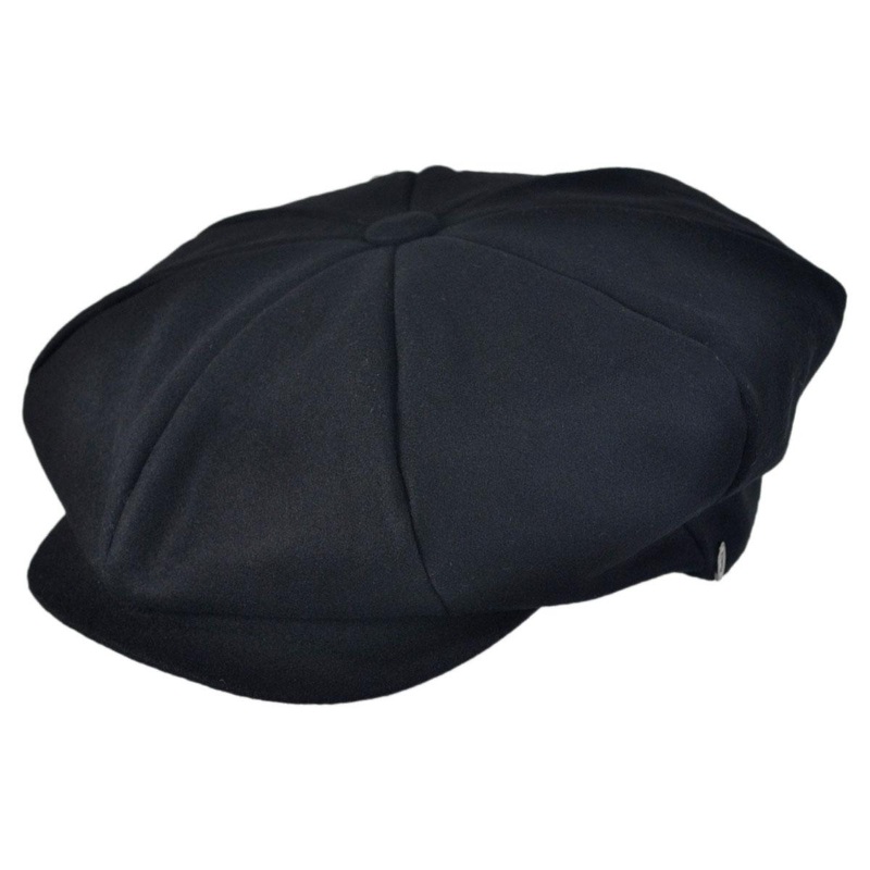Wool Blend Solid Big Apple Cap BLACK S/M