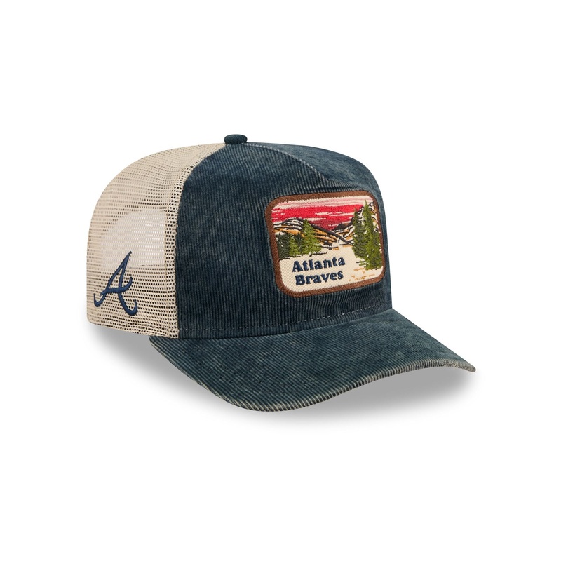 Atlanta Braves Vintage Landscape 9FIFTY A-Frame Trucker Hat One Size