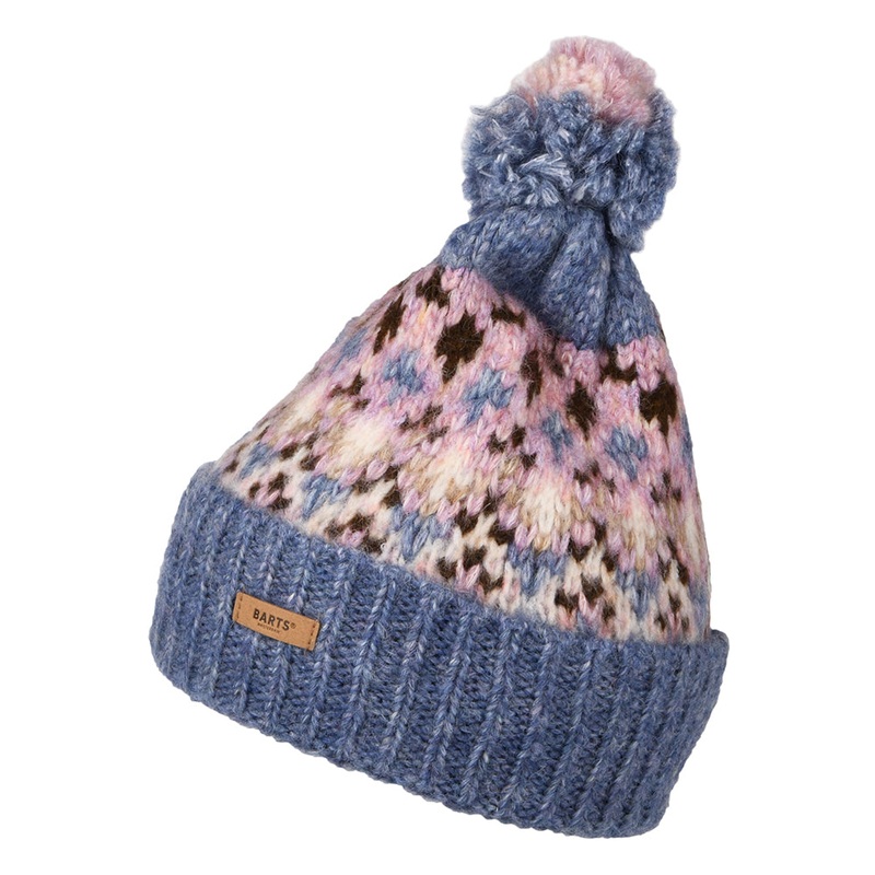 Barts Hats Renaa Recycled Bobble Hat – Blue-Multi 1-Size