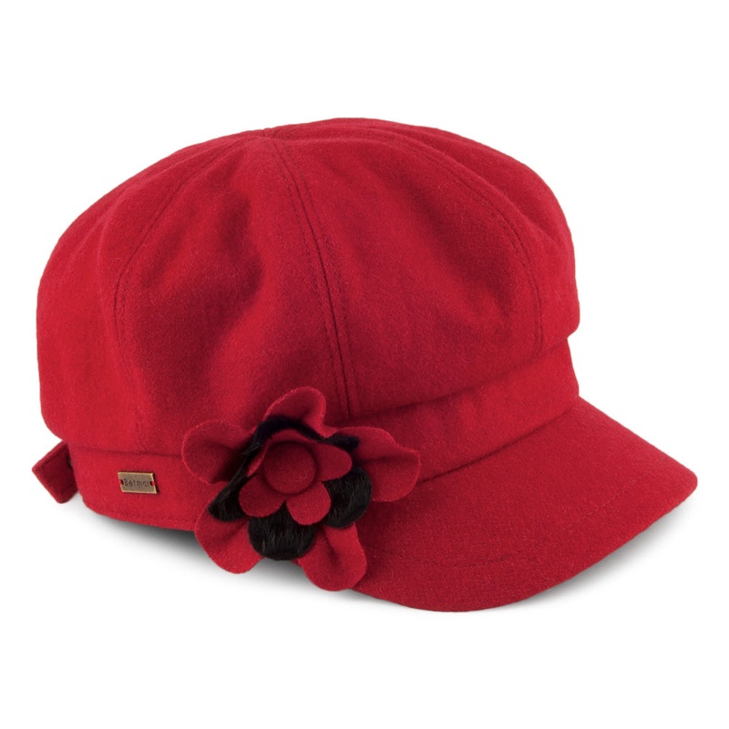 Betmar Hats Lydia Baker Boy Cap – Red 1-Size