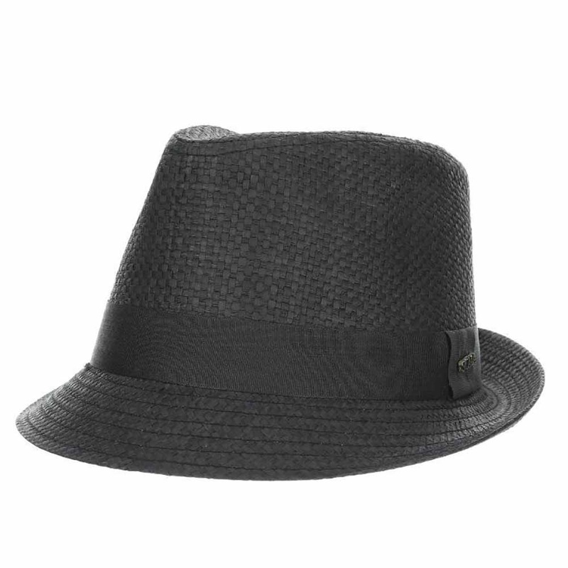 Black Matte Toyo Fedora – Scala Hats Black Large (59 cm)
