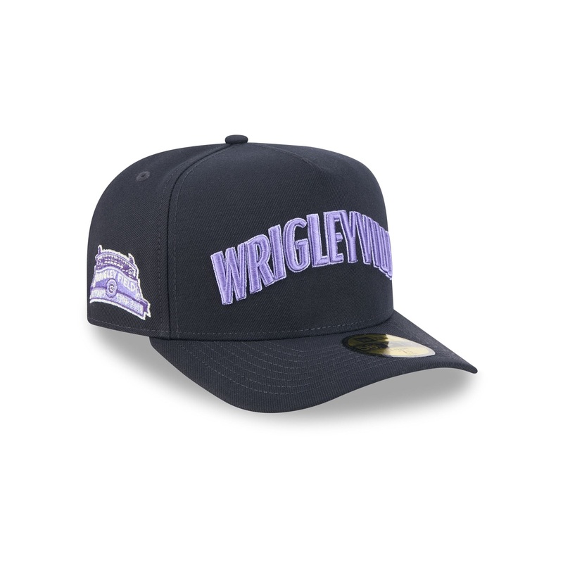 Chicago Cubs Navy Lavender 59FIFTY A-Frame Fitted Hat 7