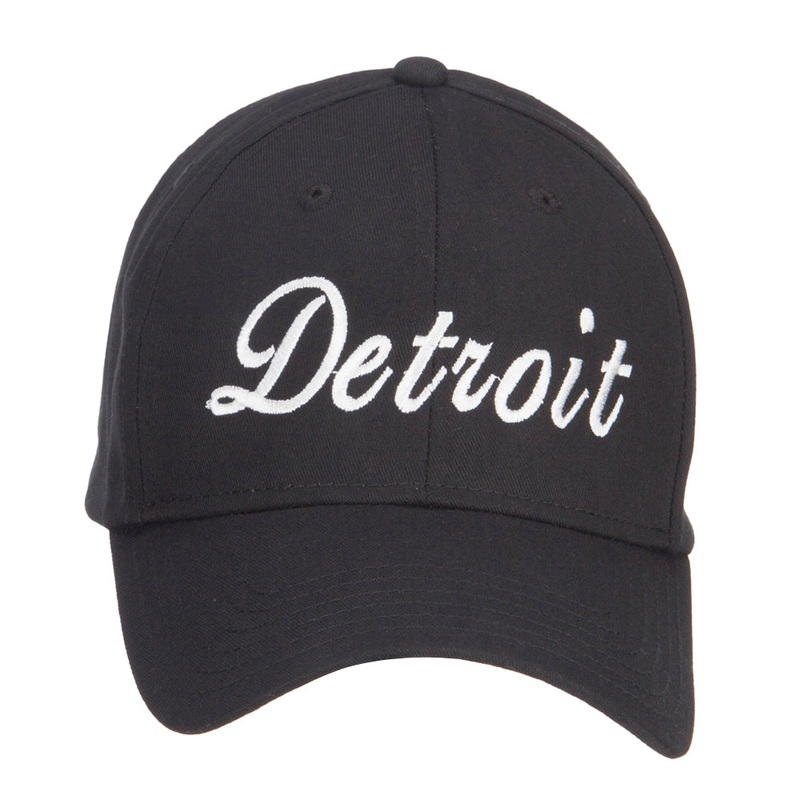 City of Detroit Embroidered Cotton Cap Black One Size