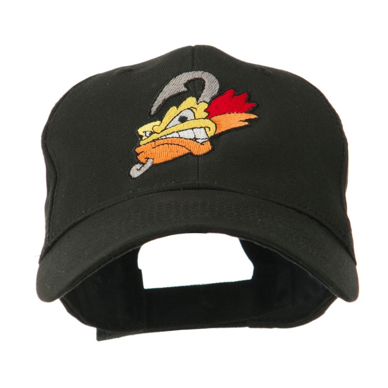 Fishing Fly Face Embroidered Cap Black One Size