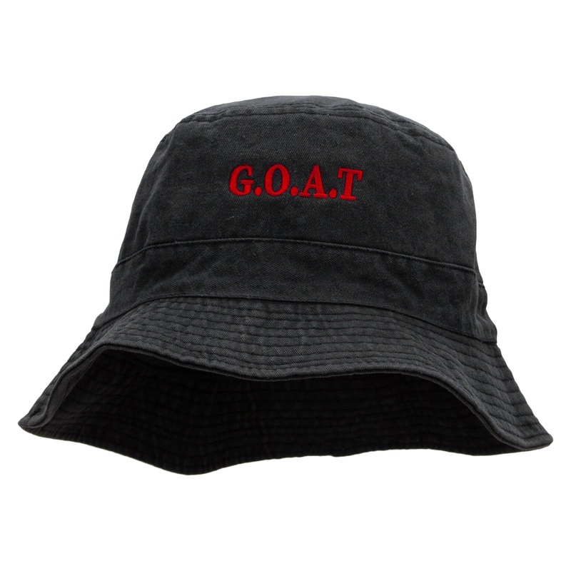 G.O.A.T Embroidered Bucket Hat Black One Size