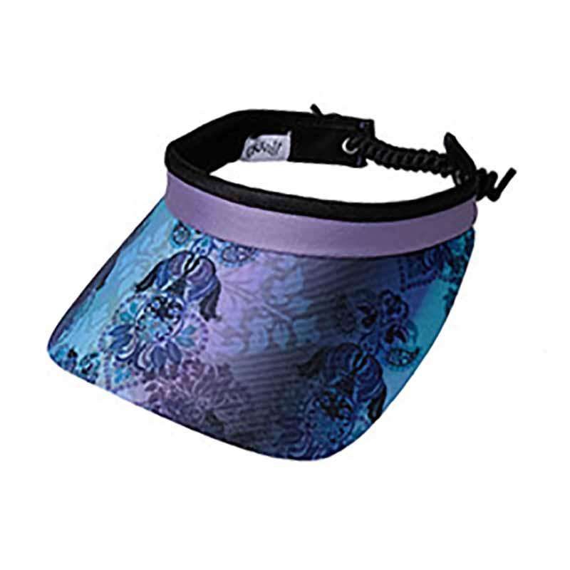 Lilac Paisley Golf Sun Visor with Coil Lace by GloveIt Purple