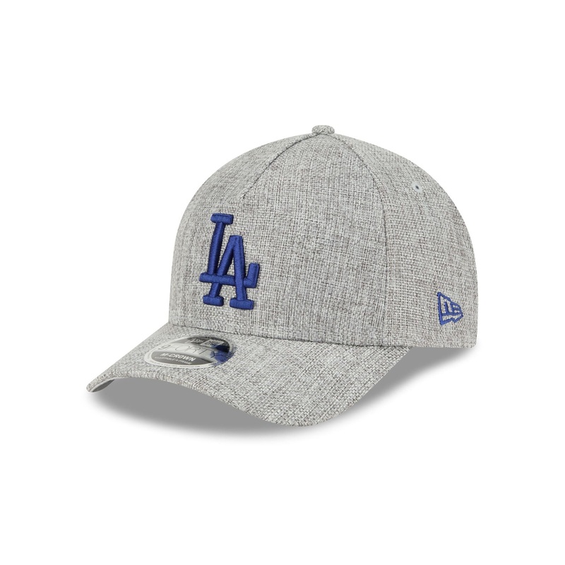 Los Angeles Dodgers Cotton Weave Gray 9FORTY M-Crown A-Frame Snapback Hat One Size