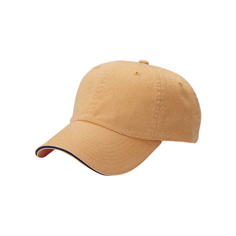 Mega Cap 7676 Low Profile Washed Twill Cap BLK-RED