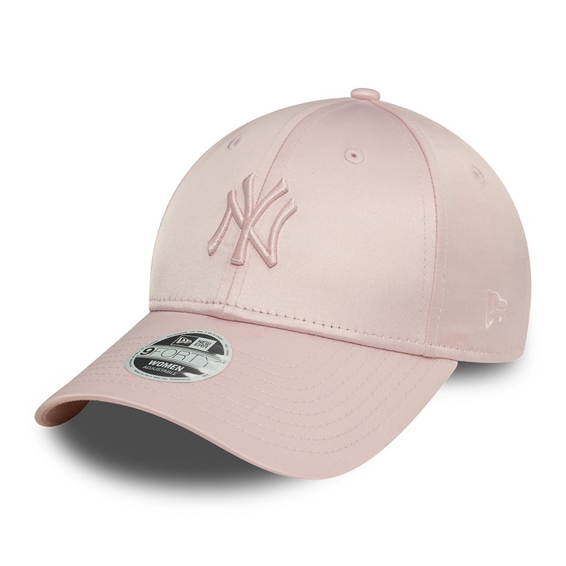 New Era Womens 9FORTY New York Yankees Baseball Cap – MLB Satin – Blush Adjustable