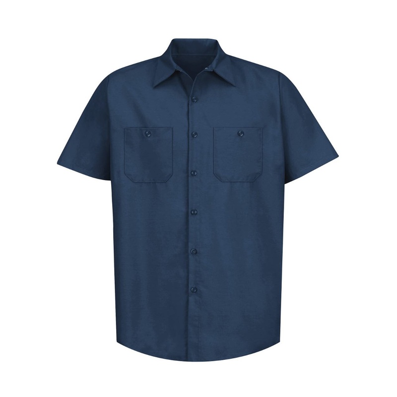 Red Kap SP24 Industrial Short Sleeve Work Shirt – Navy Navy S