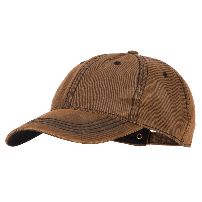 Washed Deluxe Unstructured Wax Cotton Cap Brown One Size