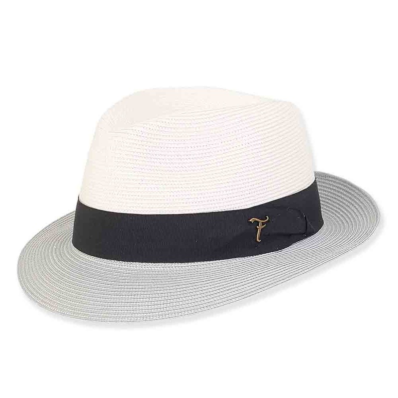 Water Repellent Wide Brim Summer Fedora – Tidal Tom Hat Grey M/L (57-59 cm)