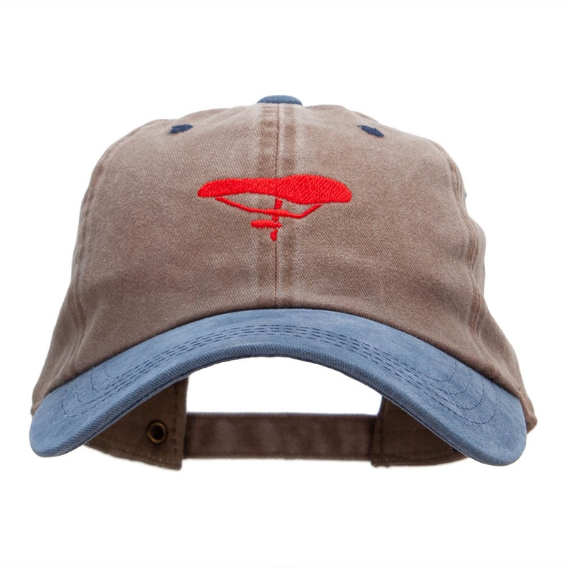 Bike Seat Embroidered Unstructured Cotton Cap Khaki Navy One Size