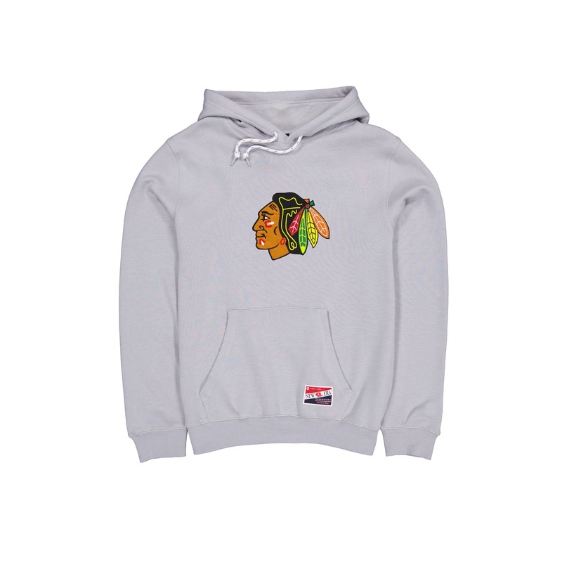 Chicago Blackhawks Throwback Gray Hoodie S