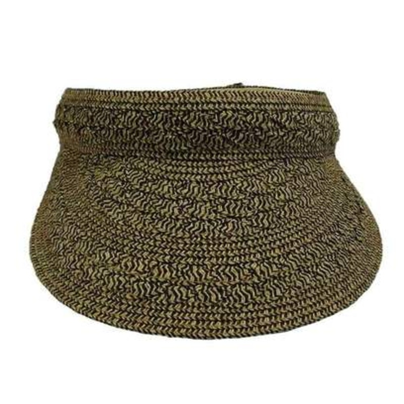 Cross Braid Sun Visor Hat – Jeanne Simmons Accessories Black Tweed
