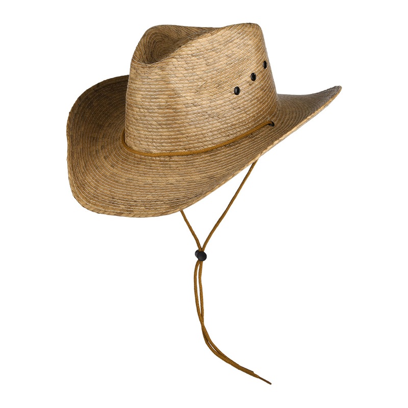 Dorfman Pacific Hats Buckhorn Braided Palm Outback Hat – Toast 1-Size