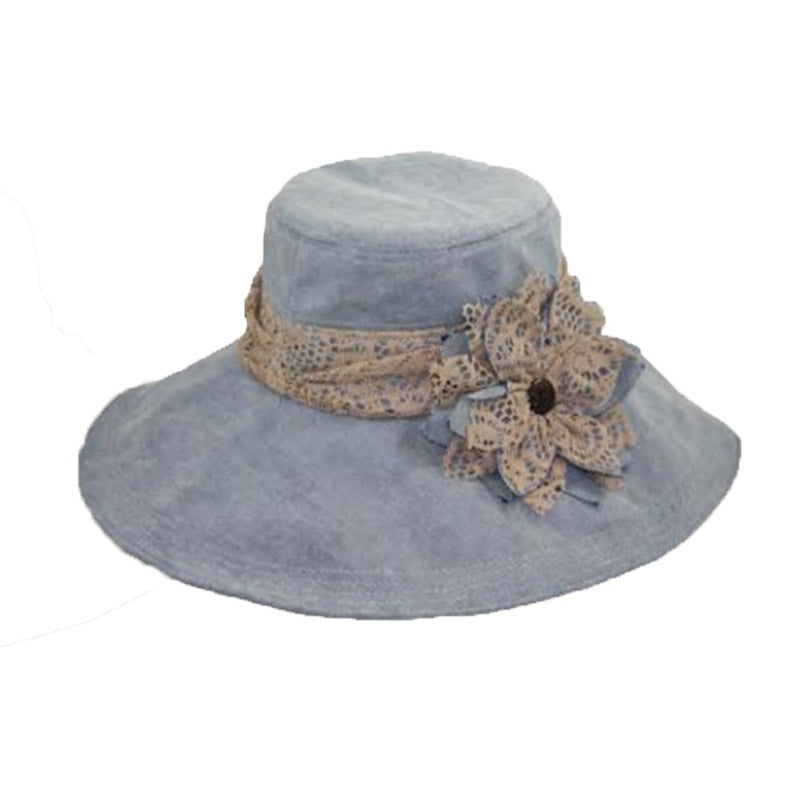Lace Trim Travel Hat – JSA Dark Denim