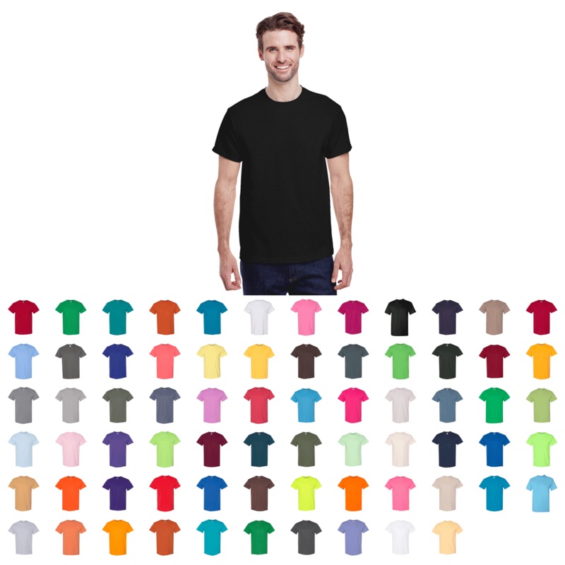Lot of 10,000 Shirts – Gildan 5000, G500 – Adult Heavy Cotton T-Shirt, Blank, Wholesale Bulk Shirts S