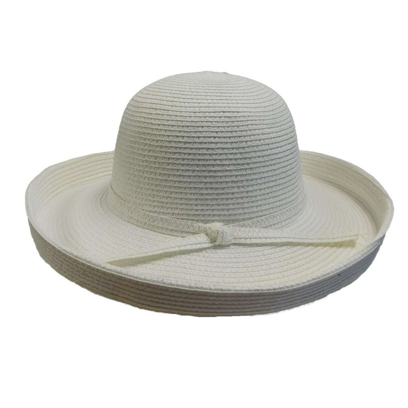 Medium Sewn Braid Kettle Brim – Jeanne Simmons Hats White