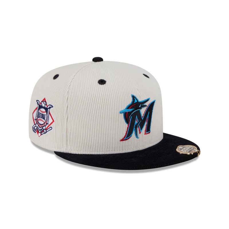 Miami Marlins Two Tone Cord 59FIFTY Fitted Hat 7