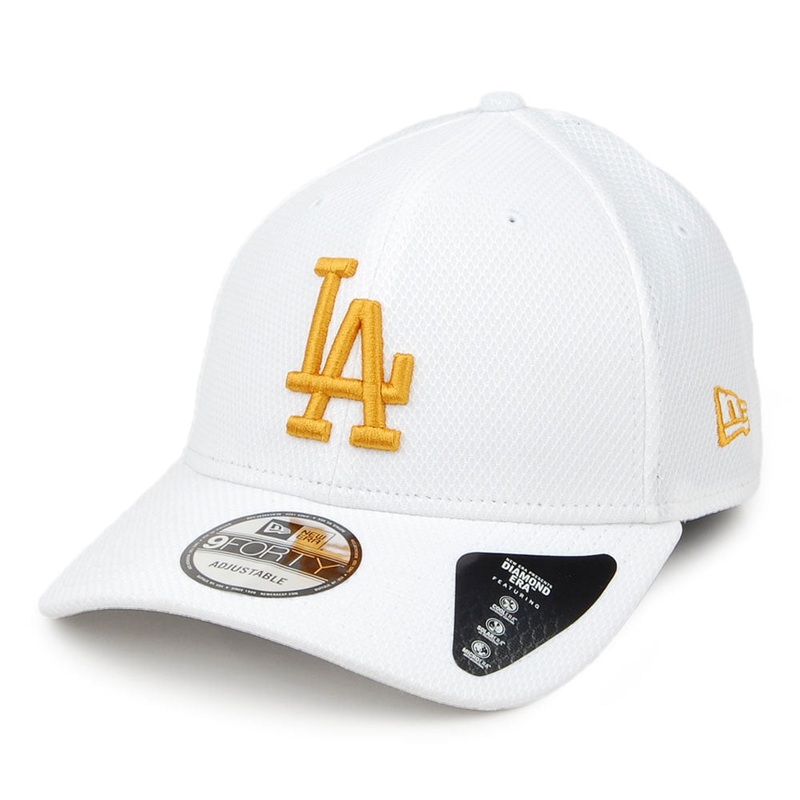 New Era 9FORTY L.A. Dodgers Baseball Cap – MLB Diamond Era Essential – White-Yellow Adjustable