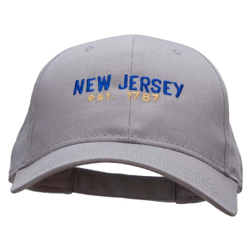 New Jersey Year Established Embroidered Low Profile Cap Grey One Size