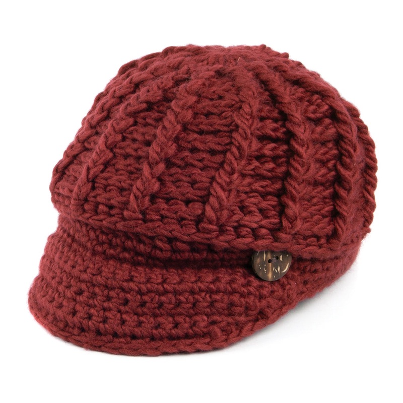 Scala Hats Letizia Crochet Peaked Beanie Hat – Autumn 1-Size