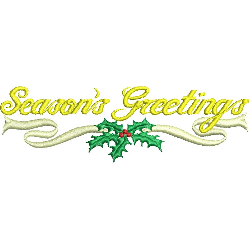 Seasons Greetings with Mistletoe Default Title One Size