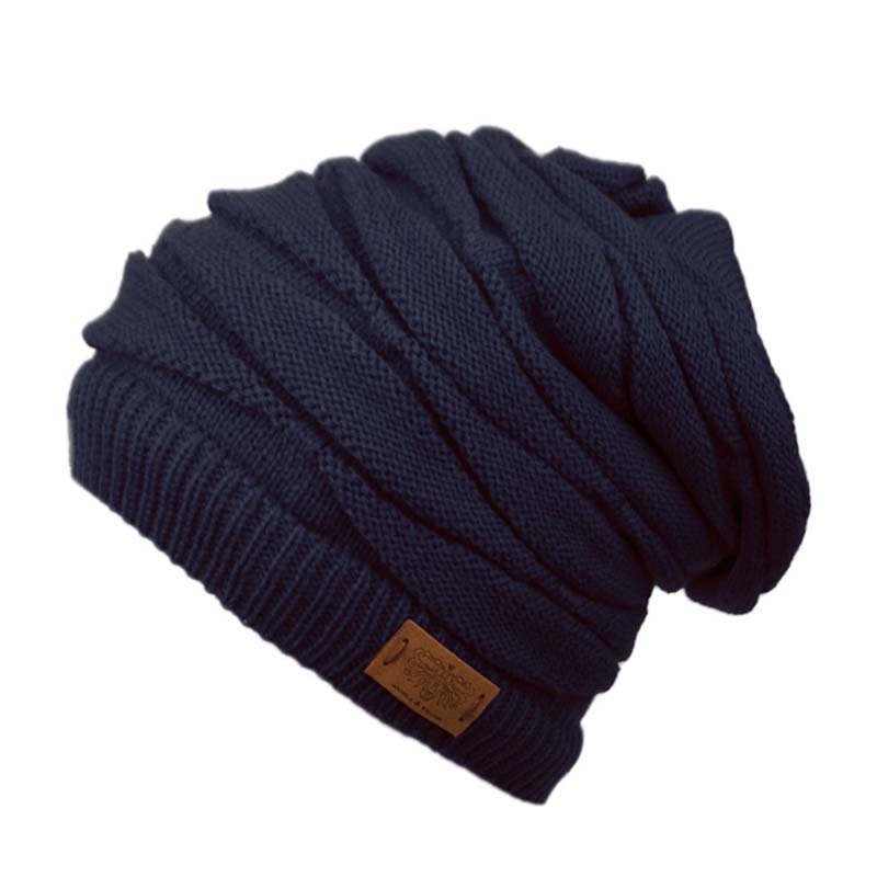 Slouchy Beanie Scarf – Angela & William Navy