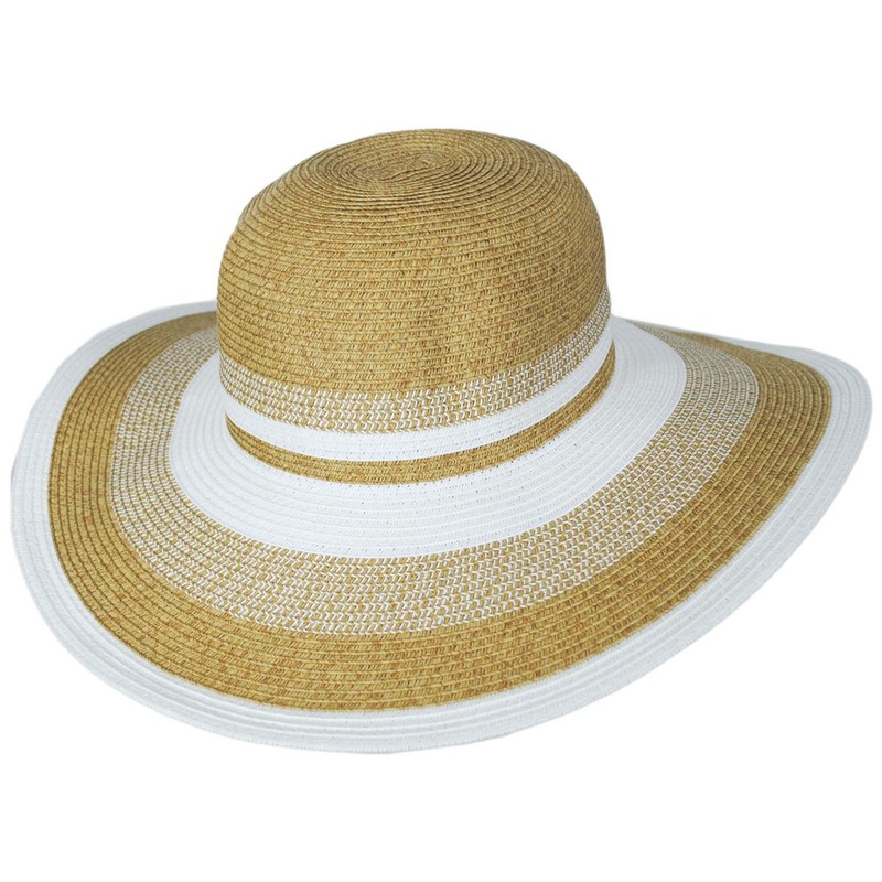 Striations Toyo Straw Swinger Sun Hat BLACK ONE SIZE FITS MOST
