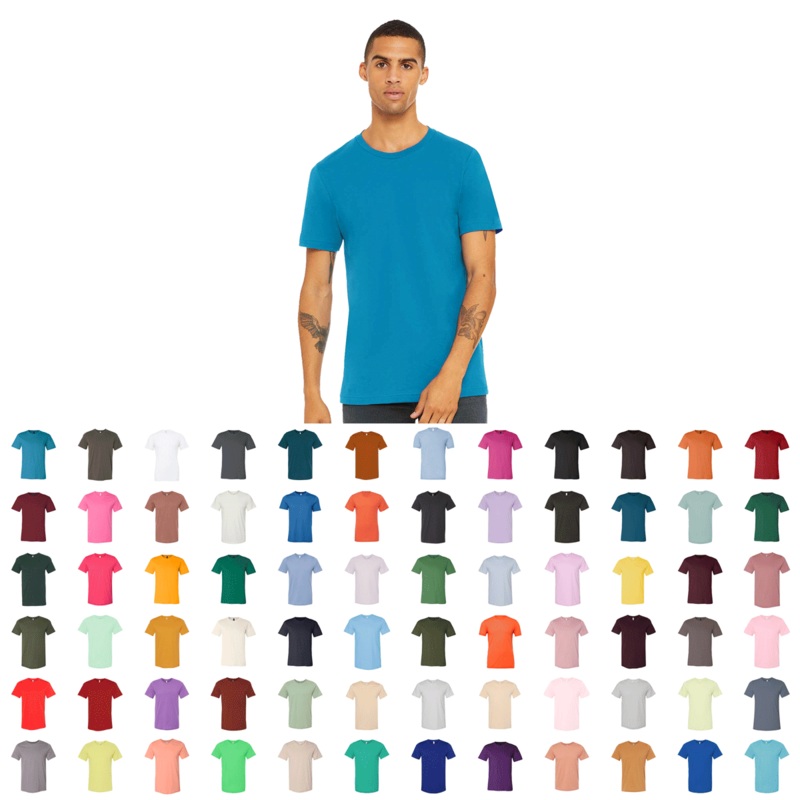 Bella + Canvas 3001 Unisex Jersey T-Shirt – Blank Shirt XS