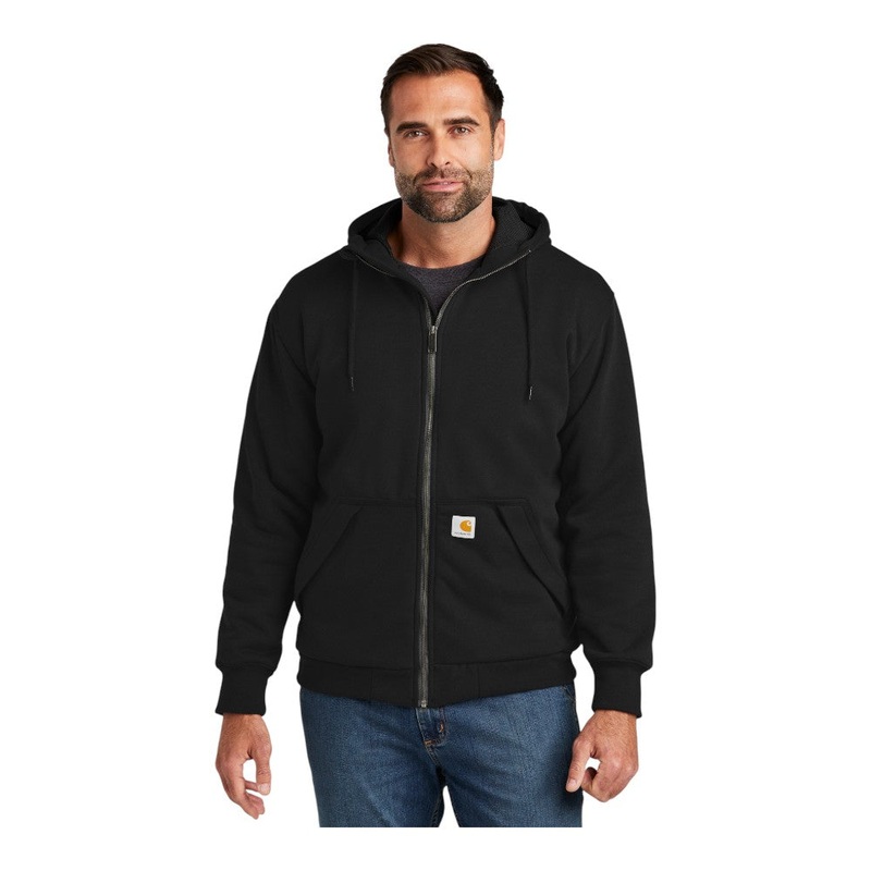 Carhartt CT104078 Midweight Thermal-Lined Full-Zip Sweatshirt Black S
